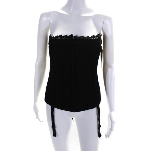 NWT Grenier Black Lace Up Overbust Corset Size 4 M/L - Picture 2 of 9